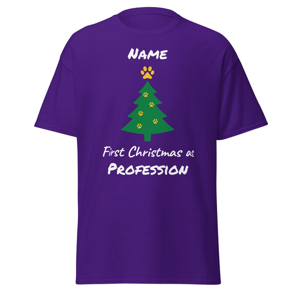 First Christmas As - Personalizable Unisex T-shirt-I love Veterinary