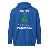 First Christmas As - Personalizable zip hoodie-I love Veterinary