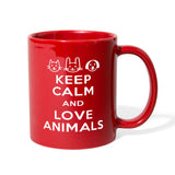 Keep Calm and Love Animals Full Color Mug-Full Color Mug | BestSub B11Q-I love Veterinary