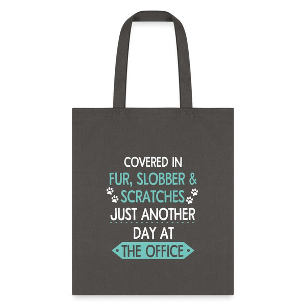 Fur Slobber Scratches (Teal) Cotton Tote Bag-Tote Bag | Q-Tees Q800-I love Veterinary