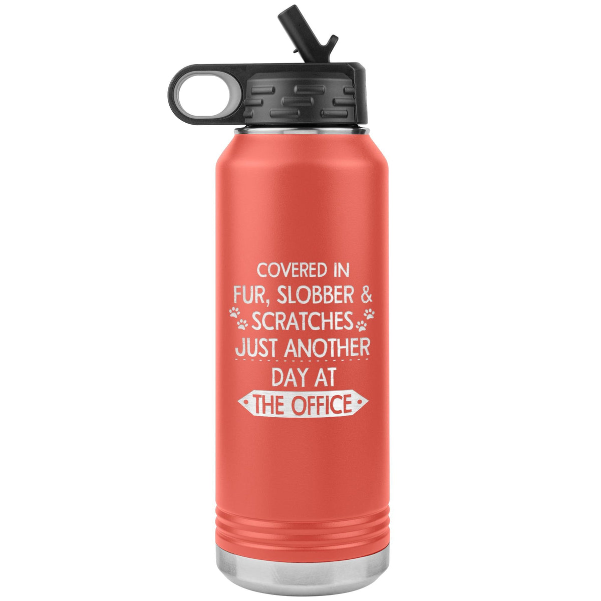 Fur, Slobber, Scratches Water Bottle Tumbler 32 oz-Water Bottle Tumbler-I love Veterinary