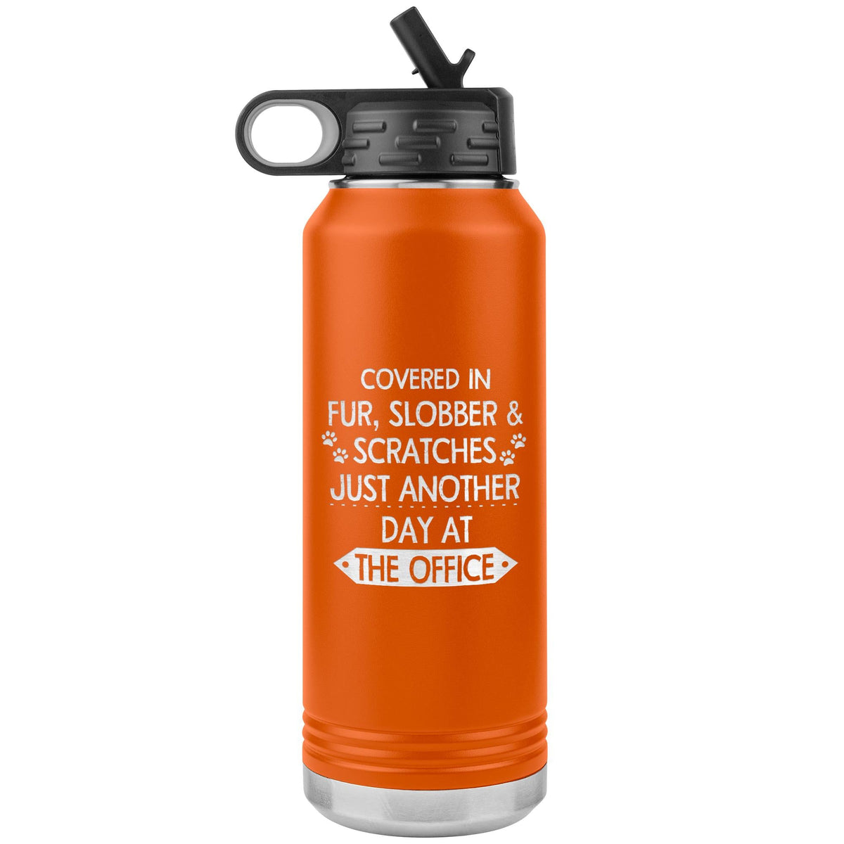 Fur, Slobber, Scratches Water Bottle Tumbler 32 oz-Water Bottle Tumbler-I love Veterinary