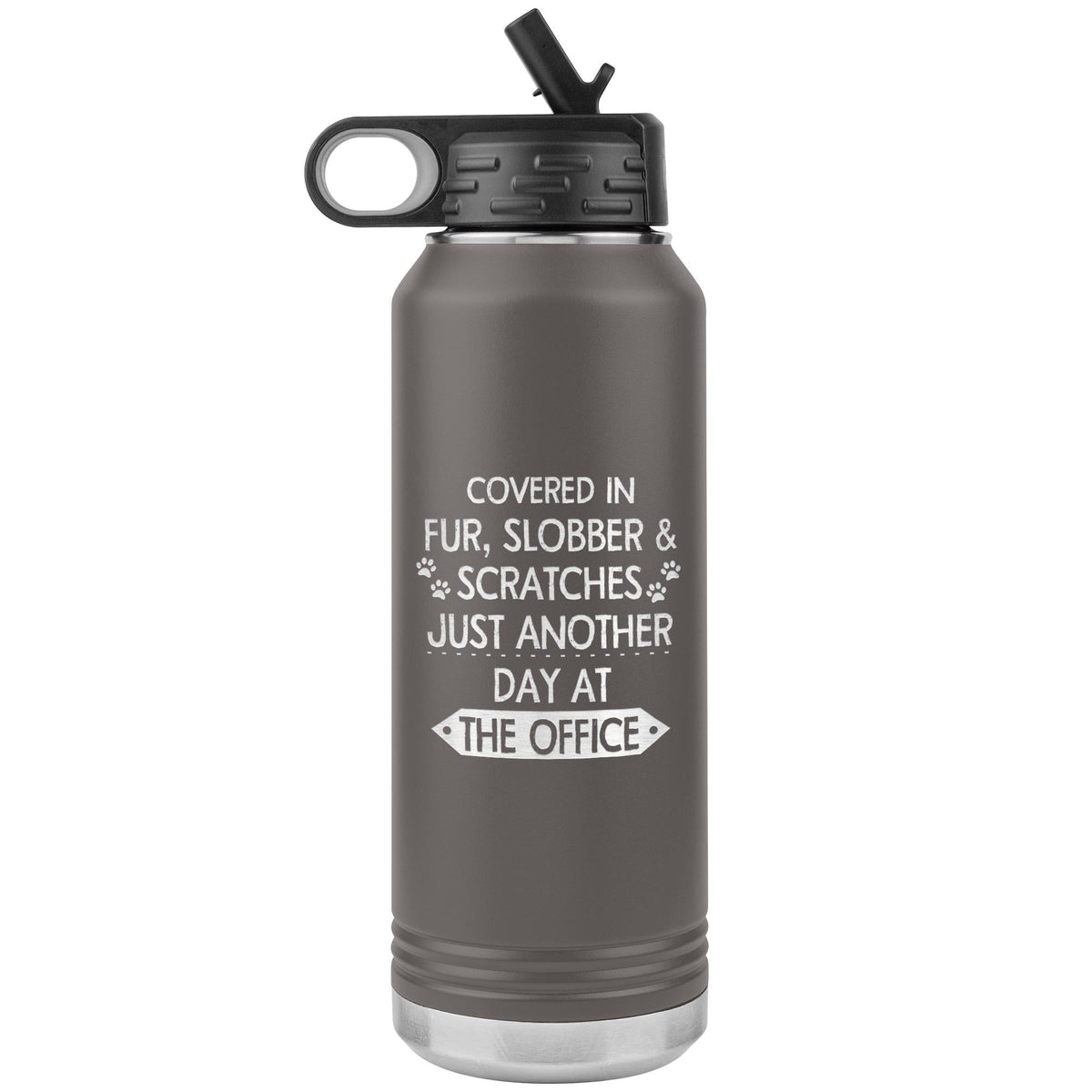 Fur, Slobber, Scratches Water Bottle Tumbler 32 oz-Water Bottle Tumbler-I love Veterinary