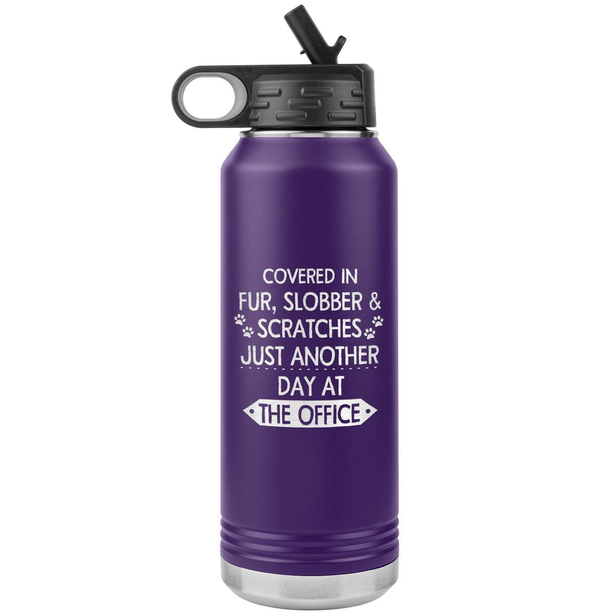 Fur, Slobber, Scratches Water Bottle Tumbler 32 oz-Water Bottle Tumbler-I love Veterinary