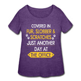 Fur, Slobber, Scratches Women's Curvy T-shirt-Women’s Curvy T-Shirt | LAT 3804-I love Veterinary