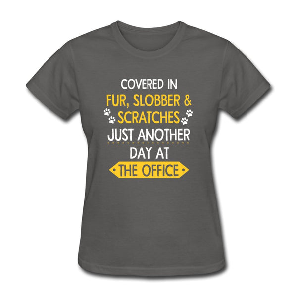 Fur, Slobber, Scratches Women's T-Shirt-Women's T-Shirt | Fruit of the Loom L3930R-I love Veterinary