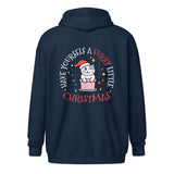 Furry little Christmas zip hoodie-Unisex Heavy Blend Zip Hoodie | Gildan 18600-I love Veterinary