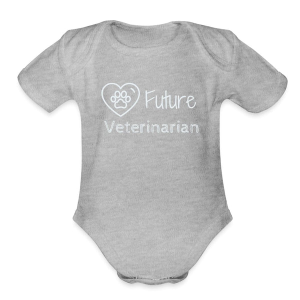 Future veterinarian Onesie-Organic Short Sleeve Baby Bodysuit | Spreadshirt 401-I love Veterinary