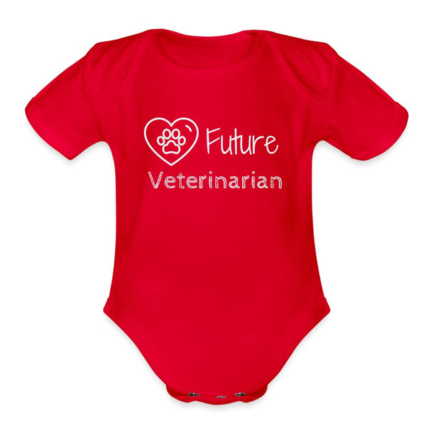 Future veterinarian Onesie-Organic Short Sleeve Baby Bodysuit | Spreadshirt 401-I love Veterinary