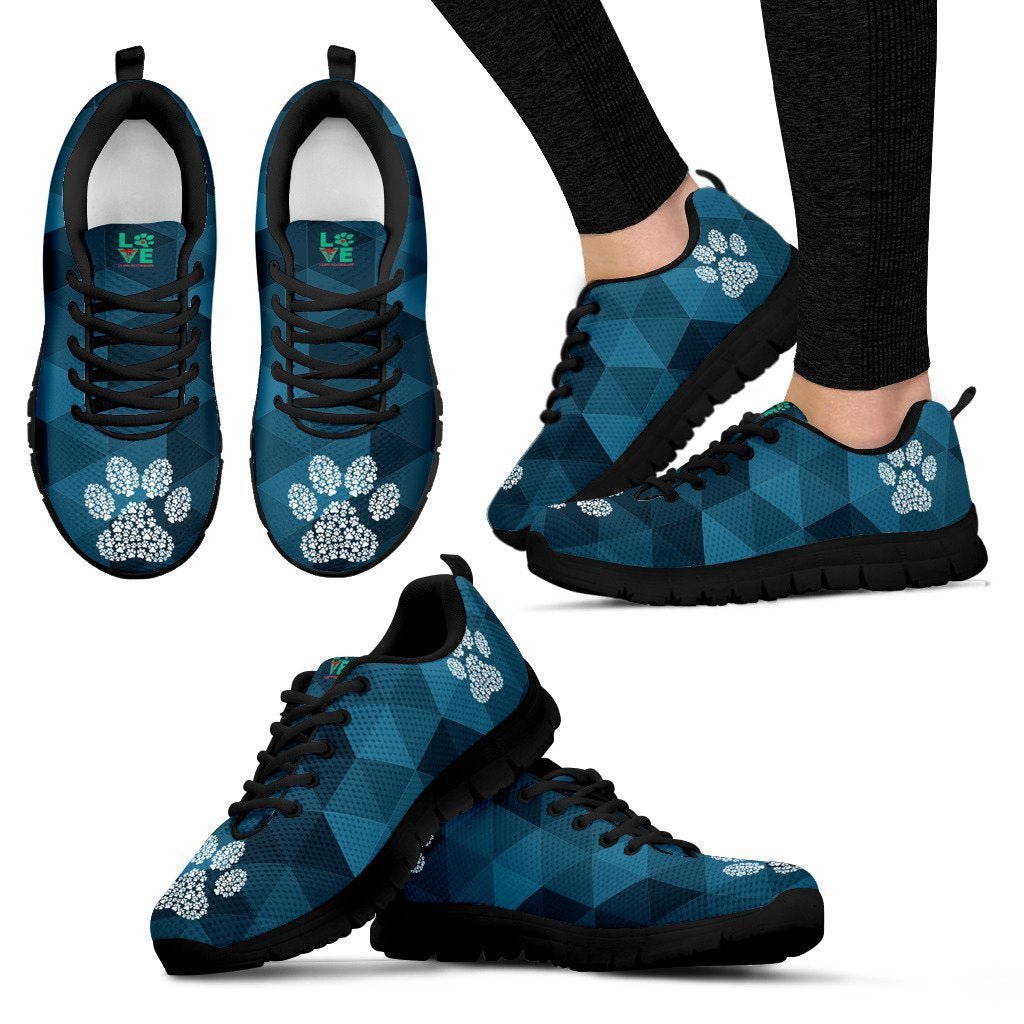 Geometric pattern with Paw Print - Women's Sneakers – I love Veterinary