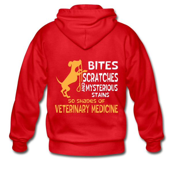 50 Shades of Veterinary Medicine Unisex Zip Hoodie-Heavy Blend Adult Zip Hoodie | Gildan G18600-I love Veterinary