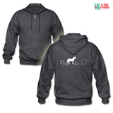 Large animal vet - Horse pulse Unisex Zip Hoodie-Heavy Blend Adult Zip Hoodie | Gildan G18600-I love Veterinary