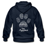 Vet Asistant Pawprint Unisex Zip Hoodie-Gildan Heavy Blend Adult Zip Hoodie-I love Veterinary