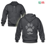 Vet Asistant Pawprint Unisex Zip Hoodie-Gildan Heavy Blend Adult Zip Hoodie-I love Veterinary