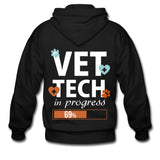 Vet Tech in progress Unisex Zip Hoodie-Gildan Heavy Blend Adult Zip Hoodie-I love Veterinary