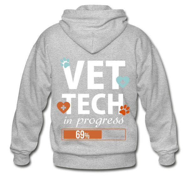 Vet Tech in progress Unisex Zip Hoodie-Gildan Heavy Blend Adult Zip Hoodie-I love Veterinary
