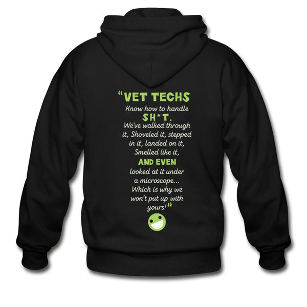 Vet Tech - Know how to handle it Unisex Zip Hoodie-Gildan Heavy Blend Adult Zip Hoodie-I love Veterinary