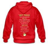 Vet Tech - Know how to handle it Unisex Zip Hoodie-Gildan Heavy Blend Adult Zip Hoodie-I love Veterinary