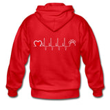 Veterinary - Animal Love Beat Unisex Zip Hoodie-Gildan Heavy Blend Adult Zip Hoodie-I love Veterinary