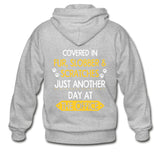 Veterinary - Fur, Slobber, Scratches Unisex Zip Hoodie-Heavy Blend Adult Zip Hoodie | Gildan G18600-I love Veterinary