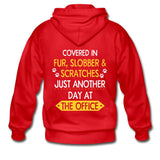 Veterinary - Fur, Slobber, Scratches Unisex Zip Hoodie-Heavy Blend Adult Zip Hoodie | Gildan G18600-I love Veterinary