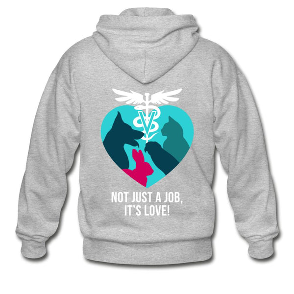 Veterinary - Not just a job, it's love Unisex Zip Hoodie-Gildan Heavy Blend Adult Zip Hoodie-I love Veterinary