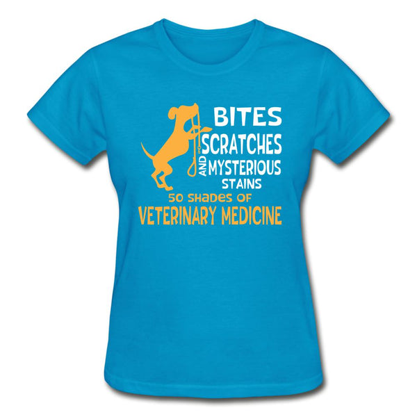 50 Shades of Veterinary Medicine Gildan Ultra Cotton Ladies T-Shirt-I love Veterinary