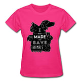 I was made to save animals Gildan Ultra Cotton Ladies T-Shirt-Gildan Ultra Cotton Ladies T-Shirt-I love Veterinary