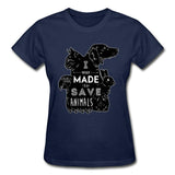 I was made to save animals Gildan Ultra Cotton Ladies T-Shirt-Gildan Ultra Cotton Ladies T-Shirt-I love Veterinary