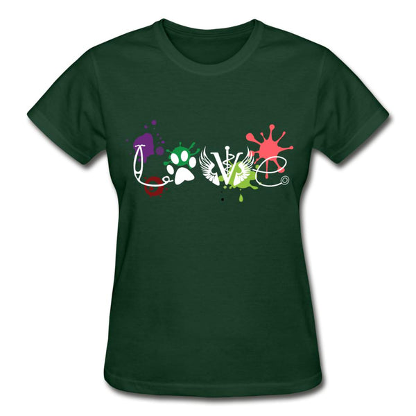 LOVE Veterinary Medicine Gildan Ultra Cotton Ladies T-Shirt-Gildan Ultra Cotton Ladies T-Shirt-I love Veterinary