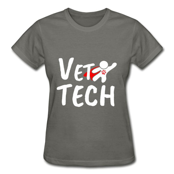 Super Vet Tech Gildan Ultra Cotton Ladies T-Shirt-Gildan Ultra Cotton Ladies T-Shirt-I love Veterinary