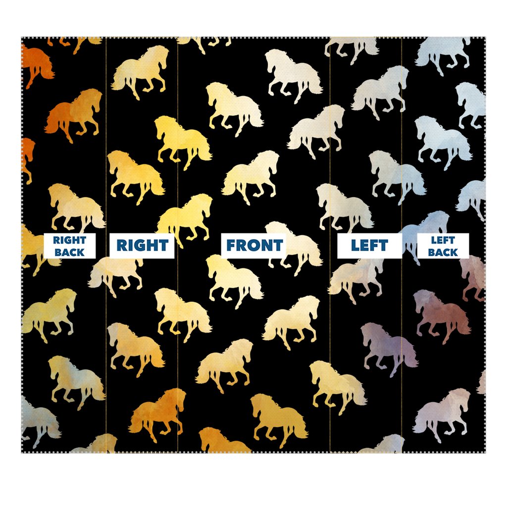 Golden Horses Sublimation Neck Gaiter-Sublimation Neck Gaiter-I love Veterinary