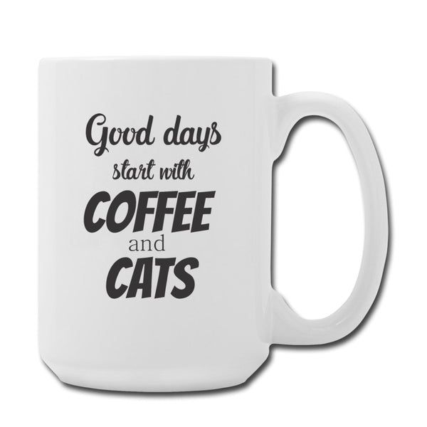 Good days start with coffee and cats Coffee/Tea Mug 15 oz-Coffee/Tea Mug 15 oz-I love Veterinary