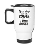 Good days start with coffee and exotic animals 14oz Travel Mug-Travel Mug | BestSub B4QC2-I love Veterinary
