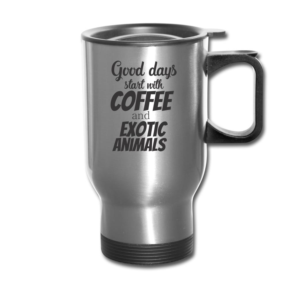 Good days start with coffee and exotic animals 14oz Travel Mug-Travel Mug | BestSub B4QC2-I love Veterinary