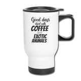 Good days start with coffee and exotic animals 14oz Travel Mug-Travel Mug | BestSub B4QC2-I love Veterinary