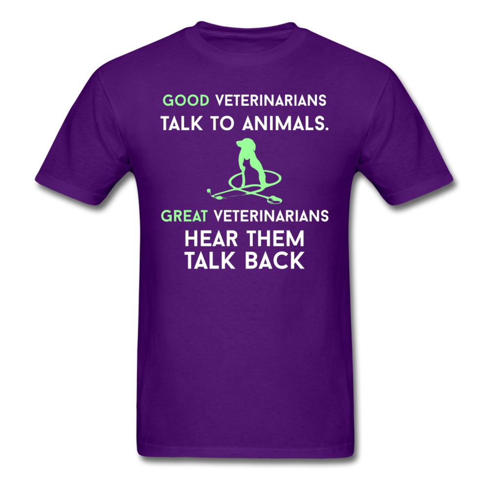 Good veterinarians talk to animals Unisex T-shirt-Unisex Classic T-Shirt | Fruit of the Loom 3930-I love Veterinary