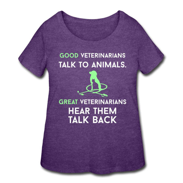 Good veterinarians talk to animals Women's Curvy T-shirt-Women’s Curvy T-Shirt | LAT 3804-I love Veterinary