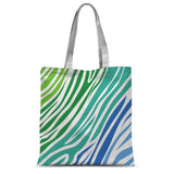Green blue zebra pattern Classic Sublimation Tote Bag-Classic Sublimation Tote Bag-I love Veterinary