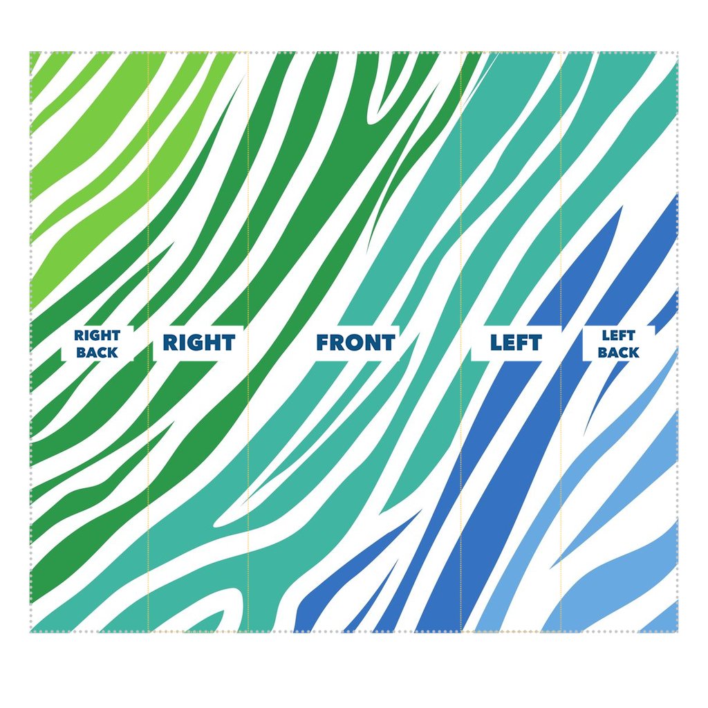 Green blue zebra pattern Sublimation Neck Gaiter-Sublimation Neck Gaiter-I love Veterinary