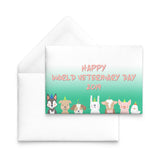 Greeting Cards for World Veterinary Day - Farm Animals-Postcards-I love Veterinary