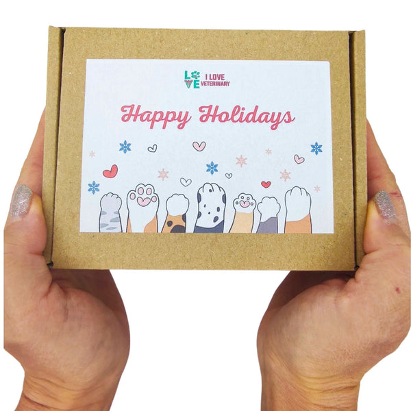 Happy Holidays Gift Box-I love Veterinary