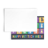 Happy Vet Tech Week with Dogs - Set of 10 Flat Cards-Postcards-I love Veterinary