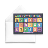 Happy World Veterinary Day! Dogs Flat Card-Postcards-I love Veterinary