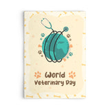 Happy World Veterinary Day! Stethoscope Flat Card-Postcards-I love Veterinary
