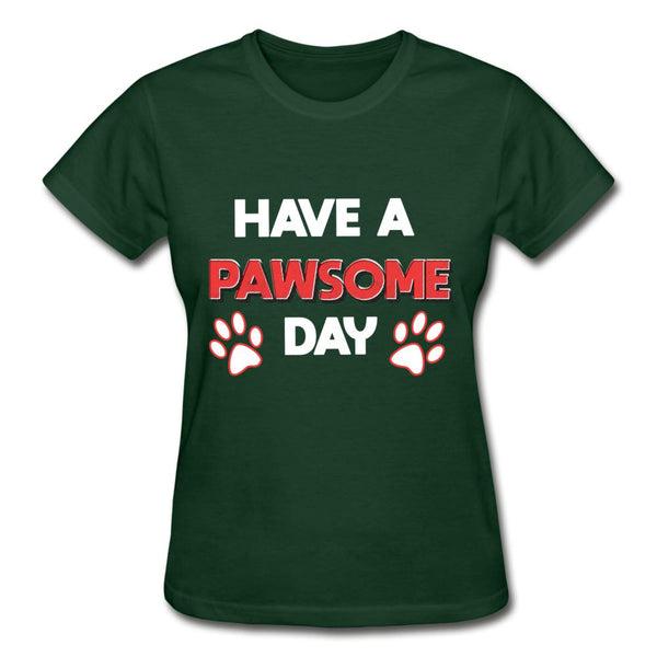 Have a Pawesome Day Gildan Ultra Cotton Ladies T-Shirt-Ultra Cotton Ladies T-Shirt | Gildan G200L-I love Veterinary