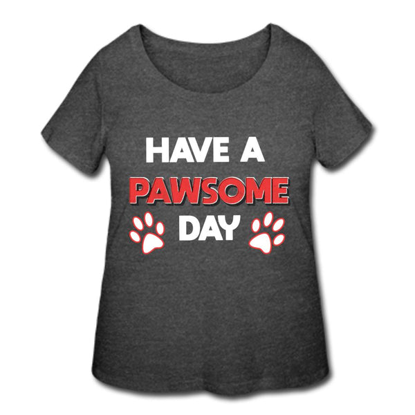 Have a Pawesome Day Women's Curvy T-shirt-Women’s Curvy T-Shirt | LAT 3804-I love Veterinary