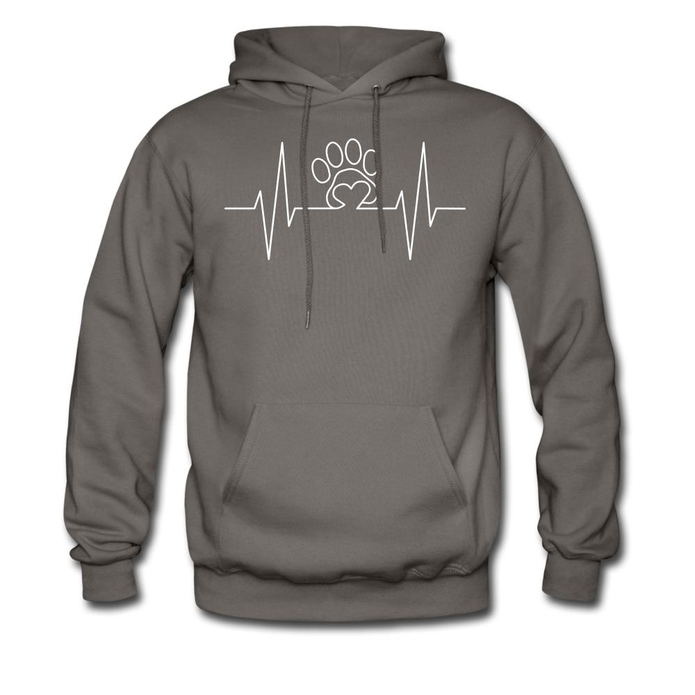 Heart in Paw Hearbeat Men's Hoodie-Men's Hoodie | Hanes P170-I love Veterinary
