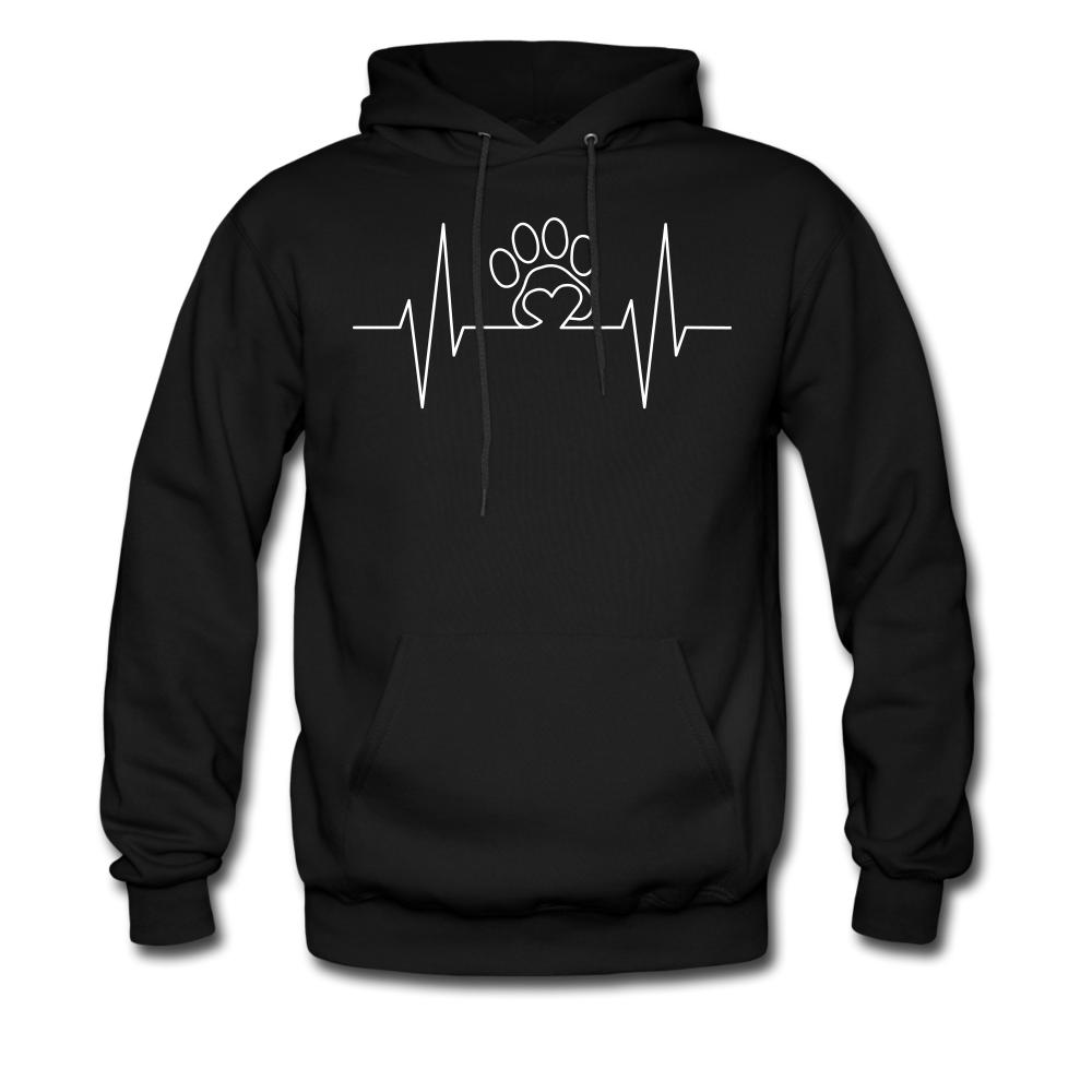 Heart in Paw Hearbeat Men's Hoodie-Men's Hoodie | Hanes P170-I love Veterinary