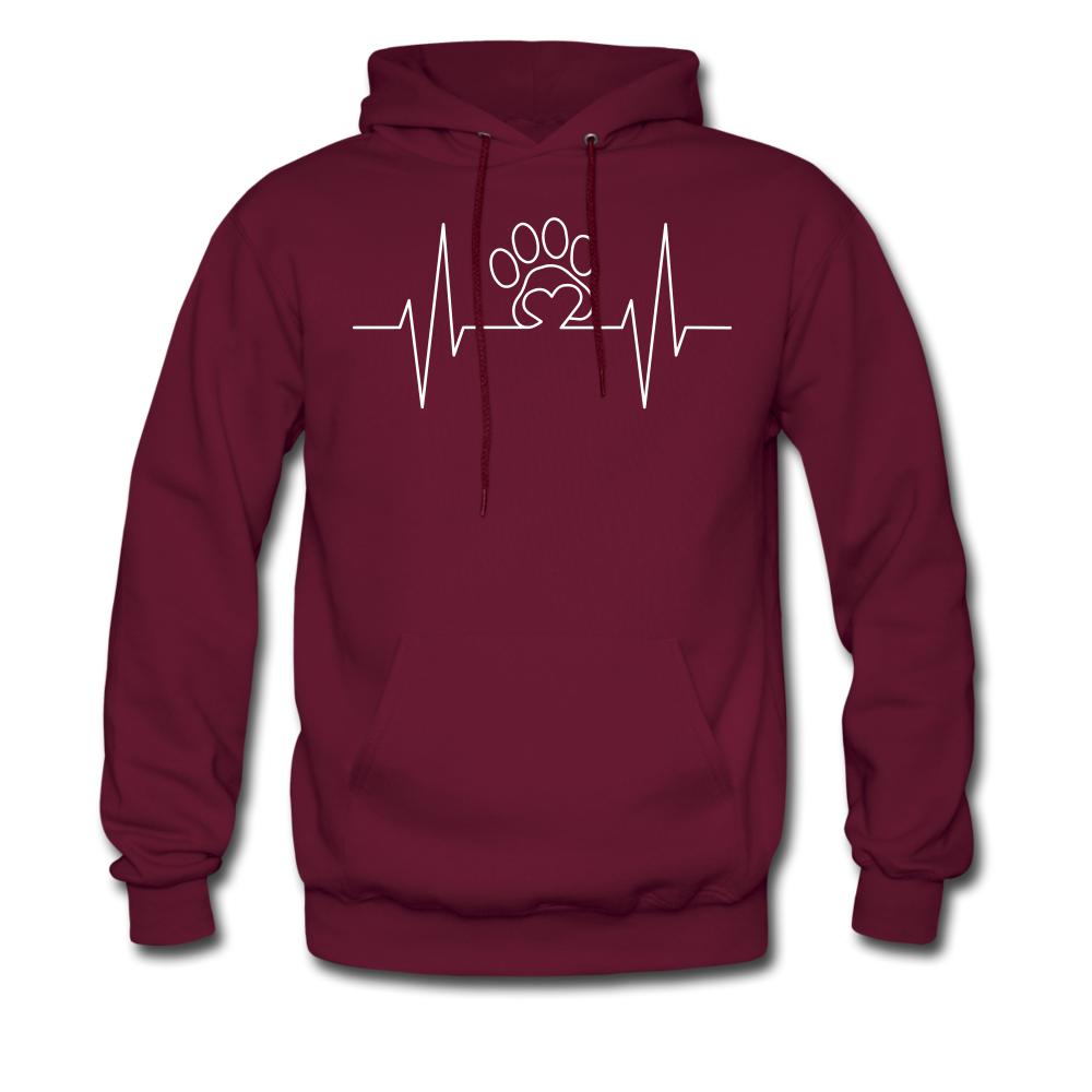 Heart in Paw Hearbeat Men's Hoodie-Men's Hoodie | Hanes P170-I love Veterinary